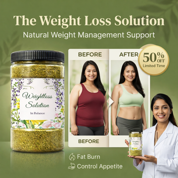 The Weight Loss Solution | Natural Weight Management Support with Green Tea, Ginger, Turmeric & Kalonji | Burns Fat, Controls Appetite & Boosts Digestion