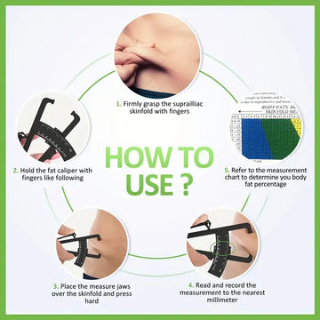Vital Edge Body Fat Caliper + Chart – Accurate, Easy, At-Home Tracking