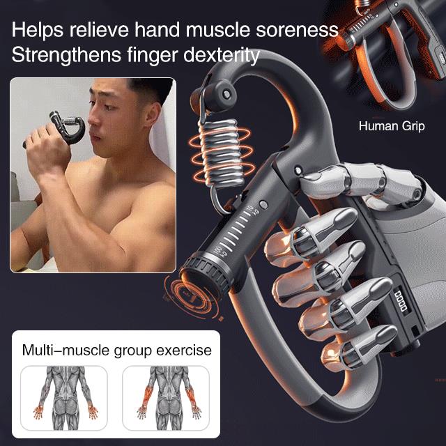 LED Counting Adjustable Heavy Gripper Fitness Hand Exerciser Grip Wrist Training